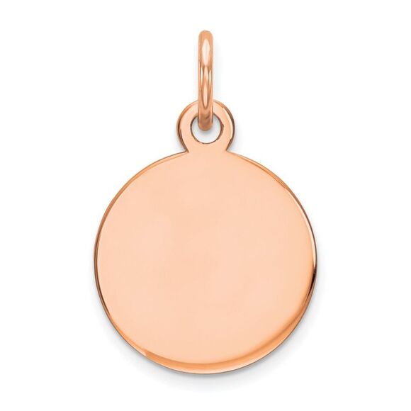 Kazi Luxury 14K Rose Gold Round Disc Charm